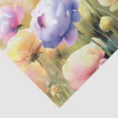 Papier Mousseline Champ de fleurs-Ranunculus (C) Aquarelle (Détail)