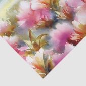 Papier Mousseline Champ de fleurs-Rhododendron (C) Aquarelle (Détail)