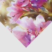 Papier Mousseline Champ de fleurs-Rhododendron (D) Aquarelle (Détail)