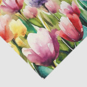 Papier Mousseline Champ de fleurs-Tulipe (A) Aquarelle (Détail)
