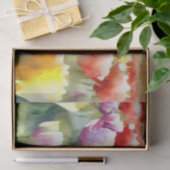 Papier Mousseline Champ de fleurs-Tulipe (B) Aquarelle (Cadeau)