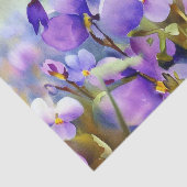 Papier Mousseline Champ de fleurs-violet (A) Aquarelle (Détail)
