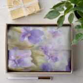 Papier Mousseline Champ de fleurs-violet (C) Aquarelle (Cadeau)