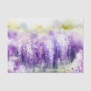Papier Mousseline Champ de fleurs-Wisteria (A) Aquarelle