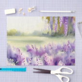 Papier Mousseline Champ de fleurs-Wisteria (B) Aquarelle (Artisanat)