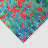 Papier Mousseline Champ de papier de tissu de Poppies (Détail)