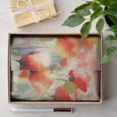 Papier Mousseline Champ de pavot à fleurs (A) Aquarelle (Cadeau)