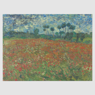 Papier Mousseline Champ de pavot - Vincent van Gogh
