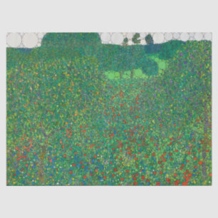 Papier Mousseline Champ de pavots par Après Gustav Klimt