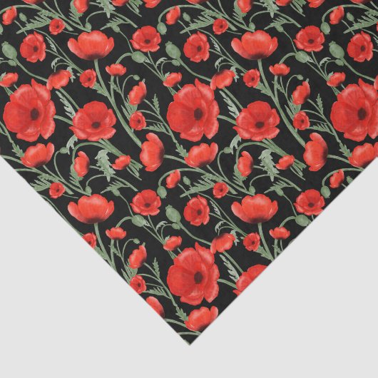 Papier Mousseline Champ Poppy (Détail)