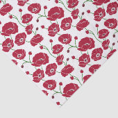 Papier Mousseline Champ rouge de pavots (Détail)