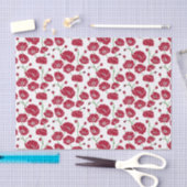 Papier Mousseline Champ rouge de pavots (Artisanat)