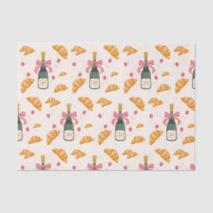 Papier Mousseline Champagne et croissants