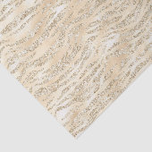 Papier Mousseline Champagne Faux Parties scintillant Zebra Stripes (Détail)