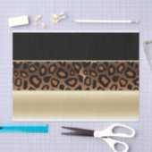 Papier Mousseline Champagne, noir et copie de Jaguar (Artisanat)