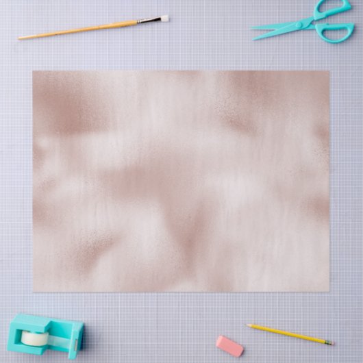 Papier Mousseline Champagne roux rose (Artisanat)