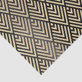 Papier Mousseline Champaig or métal noir VIP Chevron Art Déco (Détail)
