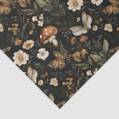 Papier Mousseline Champignon d'automne et fleurs Découpage d'automne (Détail)