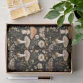 Papier Mousseline Champignon d'automne et fleurs Découpage d'automne (Cadeau)