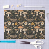 Papier Mousseline Champignon d'automne et fleurs Découpage d'automne (Artisanat)