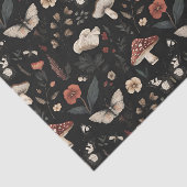 Papier Mousseline Champignon d'automne et fleurs Découpage d'automne (Détail)