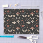 Papier Mousseline Champignon d'automne et fleurs Découpage d'automne (Artisanat)