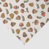 Papier Mousseline Champignon d'automne saisonnier et Acorns (Détail)