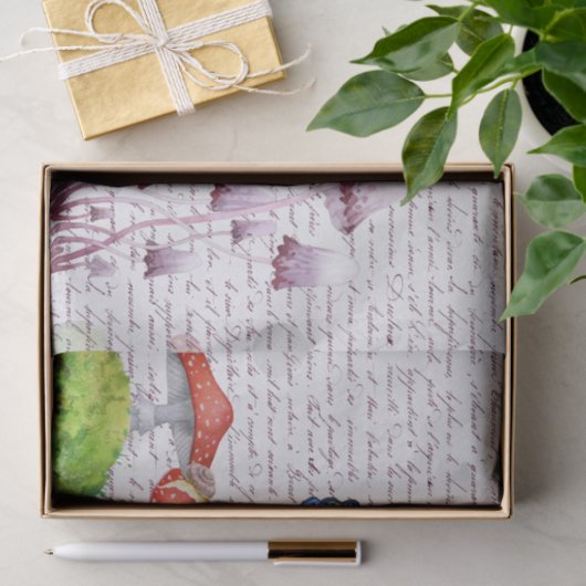 Papier Mousseline Champignon de découpage papillon aquarelle (Cadeau)