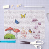 Papier Mousseline Champignon de découpage papillon aquarelle (Artisanat)