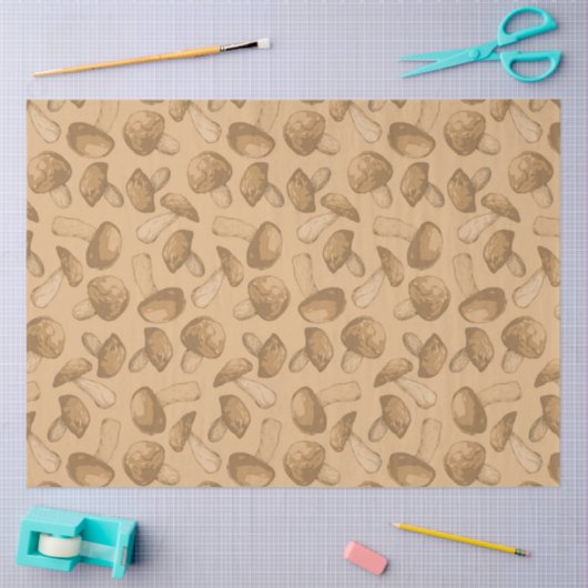 Papier Mousseline Champignons (Artisanat)