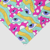 Papier Mousseline Champignons Abstraits avec yeux Motif découpage (Détail)