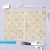 Papier Mousseline Champignons avec découpage journal antique (Artisanat)