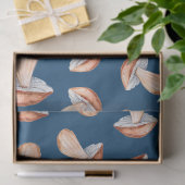 Papier Mousseline Champignons bleus (Cadeau)