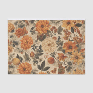 Papier Mousseline Champignons de découpage floral automnal vintage