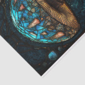 Papier Mousseline Champignons en verre tendu (Détail)