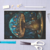 Papier Mousseline Champignons en verre tendu (Artisanat)