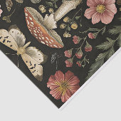 Papier Mousseline Champignons et fleurs d'automne Découpage d'automn (Détail)