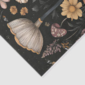 Papier Mousseline Champignons et fleurs d'automne Découpage d'automn (Détail)