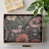 Papier Mousseline Champignons et fleurs d'automne Découpage d'automn (Cadeau)