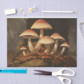 Papier Mousseline Champignons foncés Découpage Vintage (Artisanat)