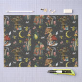 Papier Mousseline Champignons noirs Whimsical Joyeux Goth de Noël (Artisanat)