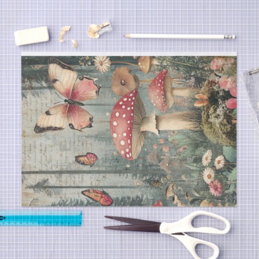 Papier Mousseline Champignons poilus Gothique Jardin Découpage (Artisanat)