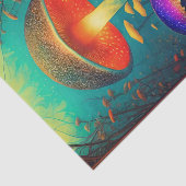 Papier Mousseline Champignons psychédéliques colorés Imaginaire Mond (Détail)