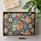 Papier Mousseline Champignons rétro Fleurs Vintages (Cadeau)