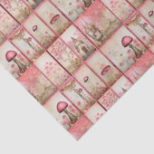 Papier Mousseline Champignons roses (Détail)