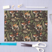 Papier Mousseline Champignons sauvages, Plantes forestiers et baies (Artisanat)