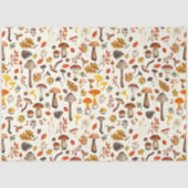 Papier Mousseline Champignons sauvages sur blanc (Recto)