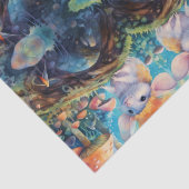 Papier Mousseline Champignons Souris Mystic Forest Decoupage (Détail)