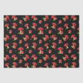 Papier Mousseline Champignons tachetés rouges et blancs (Recto)