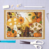 Papier Mousseline Champignons Whimsical Imaginaire d'automne (Artisanat)